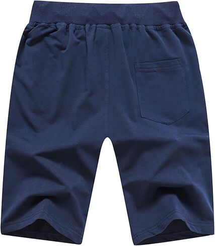 FoxQ Mens Casual Drawstring Shorts with Zipper Pockets Elastic Waist in Saudi Arabia