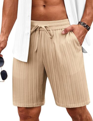 شورت شورت شاطئ الشاطئ Coofandy 9 "شورتات غير رسمية مرنة in Kuwait