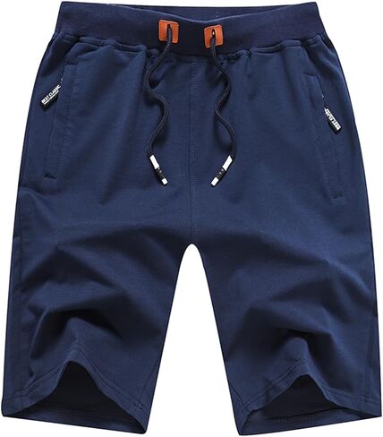 FoxQ Mens Casual Drawstring Shorts with Zipper Pockets Elastic Waist in Saudi Arabia