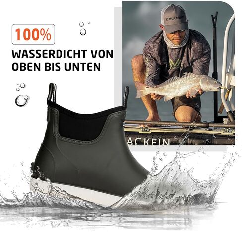 حذاء سطح السفينة للرجال مقاوم للماء أحذية المطر ، وأحذية مطاطية مضادة للانزلاق في الكاحل ، وأحذية حذاء عالية الأداء تشيلسي للحدائق الإبحار in Kuwait