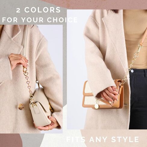 VeekyVicky Purse Strap Extender for Handbag Bag, Chain Strap Replacement Extension - Four Leaf Clover Good Luck Charm White in Kuwait