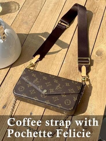 Multi Pouchette Accessories Adjustable Strap, Crossbody Shoulder Purse Strap Replacement, Wide Luxury Bag Strap in Saudi Arabia
