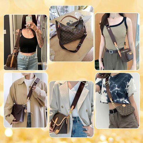 Multi Pouchette Accessories Adjustable Strap, Crossbody Shoulder Purse Strap Replacement, Wide Luxury Bag Strap in Saudi Arabia