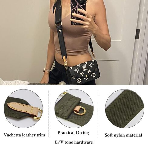 Multi Pouchette Accessories Adjustable Strap, Crossbody Shoulder Purse Strap Replacement, Wide Luxury Bag Strap in Saudi Arabia