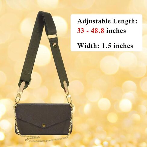 Multi Pouchette Accessories Adjustable Strap, Crossbody Shoulder Purse Strap Replacement, Wide Luxury Bag Strap in Saudi Arabia