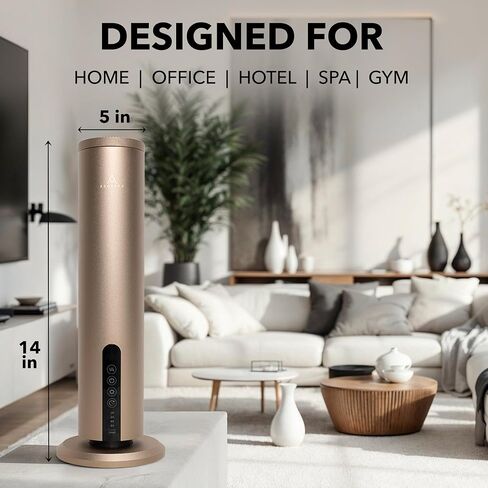 Breeze Diffuser for Home, Office & Spa, Scent Diffuser with Timing Controls, Cordless, Bluetooth Enabled, Safe for Pets & Kids, 1200 Sq Ft Coverage, No Residue, Black (Oil Sold Separately) in Saudi Arabia