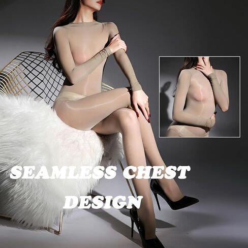 RUIBAVYA Body Stockings For Women Sexy Lingerie Bodysuit Oil Shiny Bodystocking Nylon Full Body Stocking in Saudi Arabia