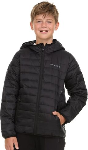 Spyder Boys Puffer Jacket - Lightweight Packable Wind Water Resistant Quilted Boys Winter Coat - Cozy Insulated Winter Jacket in Saudi Arabia
