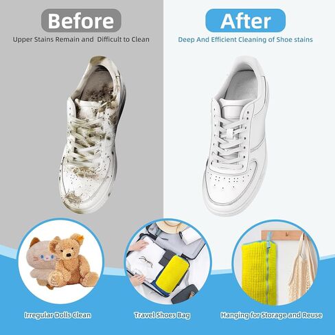 Shoe Washing Machine Bag, Sneaker Laundry Shoe Bag for Washer and Dryer, Durable Mesh Laundry Bags for Delicates Shoes Washing Bag with Side Zip, Reusable Shoe Bag for Gym Shoes(Yellow 1PCs) in Saudi Arabia