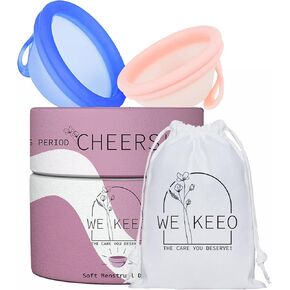 Reusable Menstrual Discs - 100% Medical-Grade Silicone Period Disc -Leak-Free 12-Hour Comfort - Tampon Disc Pad & Cup Alternative (Dark Pink & Black)