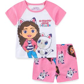 DREAMWORKS GABBY'S DOLLHOUSE Girls Short Sleeve T-Shirt and French Terry Shorts Set for Toddler and Big Kids