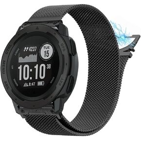 22mm Milanese Magnetic Band Compatible with 45mm Instinct 3/Instinct/2 Solar/Tactical/Tide/Esports,22MM Quick Fit Release Steel Mesh Loop Bands