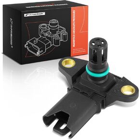 A-Premium Turbocharger Boost Sensor [4 Pins] Compatible with BMW 335i, 335is, 335xi, 535i, 535i GT, 535xi, 550i xDrive, 550i GT, 740i, 740Li, 750i, 750Li, X6, 650i, 1 Series M, 135i, Z4, Alpina B7