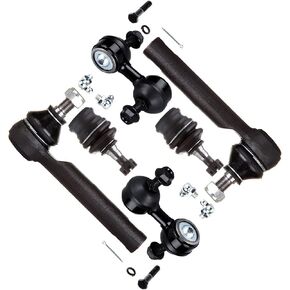 SCITOO 6pc Front Suspension Kit Lower Ball Joint Outer Tie Rod End Sway Bar End Link 2005-2010 for Chrysler 300 2008-2010 for Dodge Challenger 2006-2010 for Charger 2005-2008 for Magnum 2WD ONLY