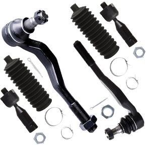 SCITOO 6pcs Front Suspension Kit Outer Inner Tie Rod End w/Boots Fit 1995-2004 For Toyota For Tacoma