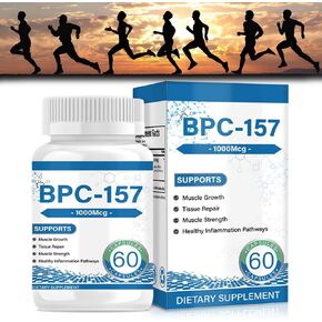 𝐁𝐏𝐂 157 Peptide Capsules 1000Mcg, Supports Muscle Growth, Tissue Repair, Strength, 60 Count