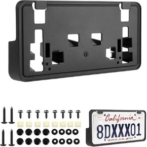 License Plate Bracket Fits for F150 2021-2023 (Only Fit 2.7L 3.0L 3.5L!!!) Front License Plate Frame Black Car Accessories Replacement ML3Z-17A385-BB ML3Z17A385BB
