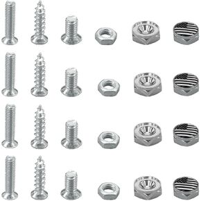 4PCS American Flag License Plate Screws Fastener Kit, Aluminum Alloy License Plate Bolts with Decorative Covers, Car Tag License Plate Frame Screws Kit for Cars Trucks Motorcycles (Black/White)