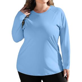 Cootry Women's Plus Size UPF 50+ قمصان صن