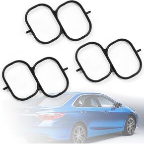 Fuel Injection Plenum Gasket Set Compatible with 2006-2012 Toyota RAV4 Camry Highlander Venza Avalon Sienna, Lexus RX350 ES350 RX450h Replace Intake Plenum Gasket Set 037-4886