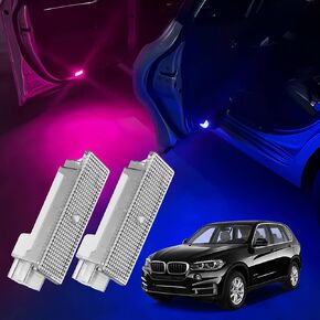 Led Car Door Light Compatible with BMW 1 2 3 4 5 6 7 Series X1 X3 X4 X5 Z8 M3 M5 Light Accessories,7 Colors Car Door Welcome Lights, RGB Breathing Gradient Puddle Lights