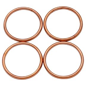 Motorcycle Exhaust pipe Gasket 4 pieces Compatible with Concours 14 ABS 2008-2022 KLX230 KLX230R KLX230S SM SE 08-25 KLX300 KLX300R,SM 22-05 KX250 KX250F,X 04-25 Ninja ZX-14 ZX-14R 06-23 (36.5*45*2.5)