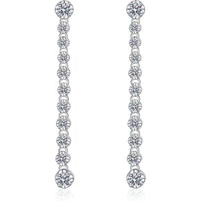 14K Gold Tassel Drop Earrings - 1.18ct D-Color Diamond - Mixture of Shine and Elegance for Special Occasions