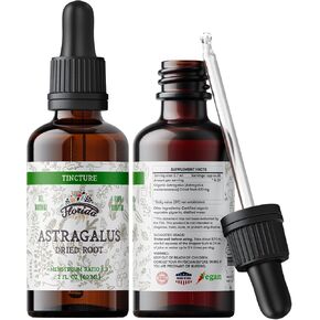 Astragalus Tincture, Organic Astragalus Extract (Astragalus membranaceus) Herbal Supplement, Non-GMO in Cold-Pressed Organic Vegetable Glycerin, 700 mg, 2 oz (60 ml)