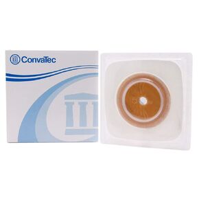 ConvaTec 125260 SUR-FIT Natura Two-Piece Stomahesive Skin Barrier with Tape Collar, Cut-to-Fit, Flexible, White, 2-1/4" Flange, 5" Length, 5" Width, Pack of 10