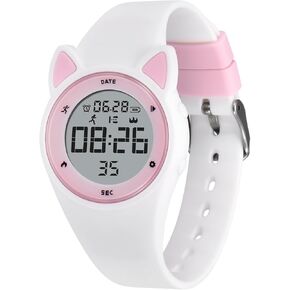 Kids Digital Watches for Girls Boys, Sports Watch with Fitness Tracker, Pedometer, Alarm Clocks, Stopwatch, No App Needed & Waterproof Kids Watch, Gift for Teens Girls Boys Ages 5-14