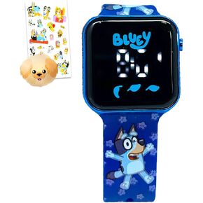 Bluey Watch for Kids Ages 4-8 - Bundle Digital Watch and Bingo Straps Plus Stickers | Easy to Read Wristwatch for Kids