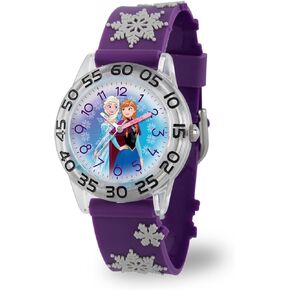 Watch Frozen For Kids 3-5-Elsa و Anna Watch مع بيزل بيزيل وشريط أرجواني-الساعات المجمدة المثالية للبنات-إلسا وآنا ألعاب-ساعة شابة شاب ديزني 3-5 سنوات