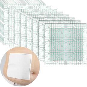 8"x8.6" Dialysis Catheter Shower Cover Waterproof Dialysis Port Shower Protector Shield for PD Catheter, PICC Central Line Shower Wound Covers Bandage Film Dressing Accessories, Non Sticky Pad, 20 Pcs
