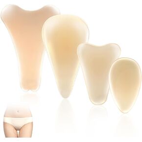 غلاف Silicone Silicone Cover & Stopper - إدراج سلس قابل لإعادة الاستخدام للبيكيني ، ملابس السباحة ، سروال اليوغا ، 4 أشكال وأحجام متعددة