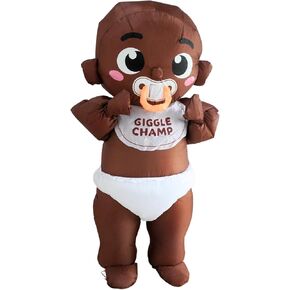 PTS Inflatable Costume Adult, Blow Up Black Baby Costume for Halloween Inflatable Cosplay Party