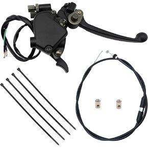7/8" 22mm Thumb Throttle Cable with Dual Brake Lever Assembly for 50cc 90cc 150cc 250cc ATV Quad Roketa Taotao Sunl Kazuma Go Kart