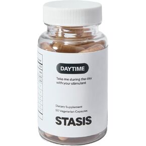 Stasis النهار الطاقة والتركيز ملحق للاقتران مع المنشط الخاص بك - صيغة جديدة ومحسنة للطاقة طوال اليوم ، الدعم المزاجية والدماغ - nootropics مع إضافة CoQ10 و Rhodiola Rosea (25 حصص)