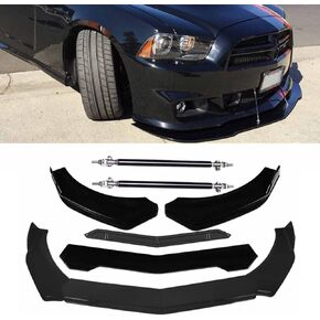 مفسد الشفاه المصد وقضبان الدعامة متوافقة مع D0DGE Charger RT SRT SXT Front Flitter Kit