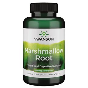 Swanson Marshmallow Root Healthy Supports Respiratory Function Digestive Support 500 Milligrams 90 Capsules