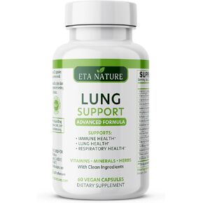 Lung Support Supplement - Lung Health Supplement for Respiratory Health, Lung Function & Immune Defense - Lung Detox for Smokers with Ginseng, Boswellia, Elderberry Fruit & Marshmallow Root