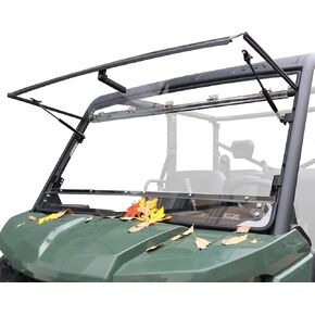 StarknightMT Flip Windshield Compatible With Can-Am Defender 2016-2024, Scratch-Resistant UTV Front Full Windshield Accessories For Defender HD5 HD8 HD10 Max