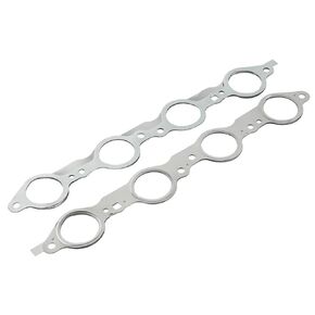 Pair Header Exhaust Manifold Gaskets, 12657093 Replacement Steel Gaskets Compatible with Cadillac/with Chevy/with GMC/with GM V LT Based V8 Engines 5.3L 6.2L LT1 LT4 L83 L86 L8T L84 L87
