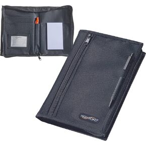 High Road Car Glove Box منظم ، حامل مستندات التسجيل والتأمين وحامل يدوي سيارات مع حالة سحاب آمنة مرنة ووسادة ملاحظات