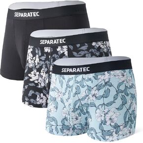 Separatec Men Underwear, Soft Underwear Trunks,Dual Pouch for Men,3 Pack in Saudi Arabia