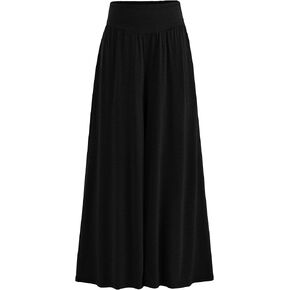 PRETTYGARDEN Women's Summer Wide Leg Trouser Pants Casual High Waisted Flowy Palazzo Lounge Pant with Pockets