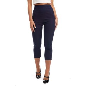 Ro Rox Ella Capri Pants for Women - 1950s Vintage Women's Trousers - High Waist Three Quarter Pant - Zipper & Slits on Back in Kuwait