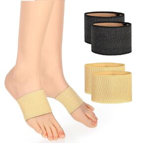 4 Pcs Plantar Brace Compression Bands Copper Arch Support Sleeves Sturdy Arch Support Braces Copper Infused Wrap Straps Arch Support Bands For Women Men Foot Care Flat & Fallen Arches High Arch