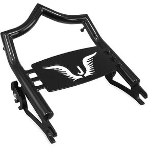 Detachable Stealth Luggage Rack Compatible for Harley Touring Street Glide Road King Electra Glide 2009-later (King Size-Chrome)