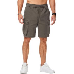JMIERR Men's Stretch Cargo Shorts Casual Drawstring Classic Relaxed Fit Summer Short with Multi Pockets