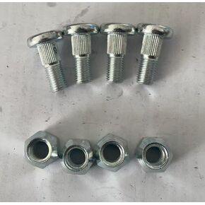 Front Rear Wheel Studs # 0402-974 & Lug Nuts 0423-408 Replacement 85-1114 for 2004-2024 Arctic Cat ATV 250 300 366 400 425 450 500 550 650 700 TRV ALTERRA